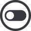 Line, up, wide, solid, circle, setting, apple, on, off, ios, switch, button, radio, switch-solid icon