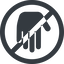 Line, down, wide, solid, circle, horizontal, mirror, prohibited, hand, stop, fingers, hand-solid icon