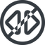 Line, right, wide, circle, prohibited, order, sort, sort-wide icon