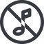 Line, wide, circle, prohibited, mute, unmute, music, eighth, note, eighth-note, musical, notes, eighth-note-wide icon