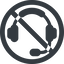 Line, wide, circle, prohibited, phone, , call, headset-solid, headset, headphone, microphone, support icon