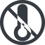 Line, wide, circle, prohibited, temperature, low, freeze, thermometer, temperature-low-solid, cold, temperature-low icon