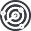 Down, wide, solid, circle, gps, place, radar, localisation, radar-alt, radar-alt-wide, sonar icon