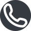 Right, wide, solid, circle, phone, call, dial, number, phone-wide, telephone icon