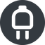 Right, wide, solid, circle, electricity, plug, charge, charger, electric, plug-wide, electrics, electrical icon