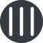 Right, wide, solid, circle, three, menu, collapse, bars, bar, expand, list, three-bars-wide, burger, hamburger icon
