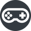Up, wide, solid, circle, horizontal, mirror, game, gaming, games, gamepad, pad, joystick, gamepad-wide icon