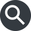 Wide, solid, circle, search, magnifying, glass, horizontal, mirror, research, magnifying-glass, magnifying-glass-wide icon