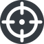 Wide, solid, circle, center, target, crosshairs, targeting, reticle, sights, scope, crosshairs-wide icon