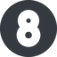 Normal, wide, solid, circle, number, font, digit, 8, eight, eight-wide icon