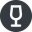 Wide, solid, circle, glass, party, wine, empty, champagne, glass-wine, drink, water, glass-wine-empty-wide icon