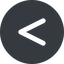 Wide, solid, circle, symbol, less, math, mathematics, greater, than, greater-than, less-than, comparison, inequality, mathematical, smaller, bigger, less-than-wide, maths icon