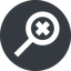 Up, wide, solid, circle, cross, search, magnifying, glass, research, magnifying-glass, keywords, keyword, glass-cross, no-result, magnifying-glass-cross, magnifying-glass-cross-wide icon