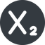 Wide, solid, circle, text, editor, subscript, subscript-wide icon