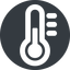 Wide, solid, circle, temperature, thermometer, cold, heat, hot, thermometer-wide icon