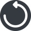 Up, wide, solid, circle, arrow, reload, refresh, undo, redo, restore, undo-wide icon