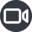 Up, wide, solid, circle, youtube, video, camera, film, movie, videocamera, videocamera-wide icon