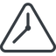 Triangle, line, up, normal, equilateral, clock, time, meeting, hour, minute, hours, minutes icon