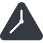 Triangle, up, normal, solid, equilateral, clock, time, meeting, hour, minute, hours, minutes icon