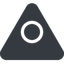 Triangle, normal, solid, equilateral, circle, dot, round icon