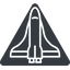 Triangle, thin, up, equilateral, space, nasa, shuttle, spacecraft, orbiter, satellite, space-shuttle, astronaut, discovery, atlantis, columbia, challenger, rocket, space-shuttle-thin icon