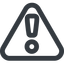 Triangle, line, wide, equilateral, mark, warning, exclamation, warning-wide, alert icon