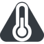 Triangle, wide, solid, equilateral, temperature, thermometer, cold, heat, temperature-wide icon
