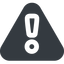 Triangle, wide, solid, equilateral, mark, warning, exclamation, warning-wide, alert icon