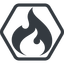 Line, normal, hexagon, logo, brand, icon, horizontal, mirror, codeigniter, igniter, code, php, framework, flame, fire icon