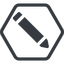 Line, up, normal, wide, hexagon, horizontal, mirror, pen, pencil, draw, edit icon