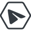 Line, normal, hexagon, logo, brand, horizontal, mirror, message, social, network, messenger, phone, brands, paper, messaging, app, plane, airplane, aeroplane, telegram, submit, send icon