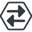 Line, up, normal, hexagon, arrow, update, change, switch, select, revert, double, double-arrow, change-solid icon