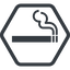 Line, normal, hexagon, dot, pictogram, dot-50, smoking, cigarette, cigar, dot-smoking icon