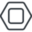Line, normal, square, hexagon, video, play, stop, mp3, player, pause icon