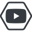 Line, normal, hexagon, logo, brand, social, youtube, video, channel, youtuber icon
