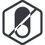 Line, left, normal, solid, hexagon, setting, prohibited, apple, on, off, ios, switch, button, radio, switch-solid icon