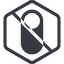 Line, right, normal, solid, hexagon, horizontal, mirror, setting, prohibited, apple, on, off, ios, switch, button, radio, switch-solid icon