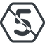 Line, normal, hexagon, prohibited, number, font, digit, five, 5 icon