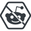 Line, normal, hexagon, logo, brand, social, network, prohibited, link, brands, links, reddit icon