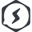 Left, normal, solid, hexagon, brand, horizontal, mirror, message, facebook, social, messenger, chat, comment, dialogue, bubble, facebook-messenger icon