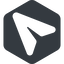 Left, normal, solid, hexagon, message, paper, messaging, plane, airplane, aeroplane, submit, send, paper-plane, paper-plane-alt-solid icon