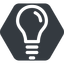 Up, normal, solid, hexagon, horizontal, mirror, light, bulb, brainstorming, creativity, idea, tip, lamp icon