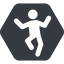 Normal, solid, hexagon, horizontal, mirror, man, person, music, dancing, dance, disco, dancer, dancer-solid icon