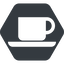 Normal, solid, hexagon, shop, cup, dot, pictogram, dot-50, coffee, tea, coffee-shop, dot-coffee-shop icon