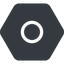 Normal, solid, circle, hexagon, dot, round icon