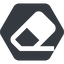 Normal, solid, hexagon, remove, eraser, erase, rubber, eraser-alt-solid, eraser-alt icon