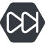 Up, normal, solid, hexagon, video, play, forward, backward, mp3, player, fast, pause, forward-fast icon