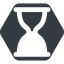 Up, normal, solid, hexagon, glass, wait, load, loading, waiting, clock, hour, hourglass, sandglass, sand, timer, hourglass-solid icon