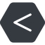 Normal, solid, hexagon, symbol, less, math, mathematics, greater, than, greater-than, less-than, comparison, inequality, mathematical, smaller, bigger, maths icon
