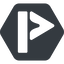 Normal, solid, hexagon, brand, video, letter, art, p, streaming, live, picarto icon